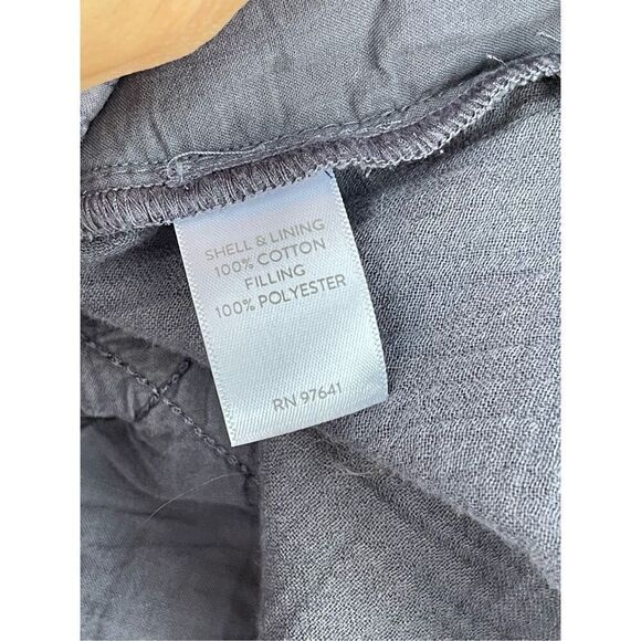 S1 J. Jill Blue Muslin Cotton Quilted Zip Jacket Size Medium - Picture 4 of 6